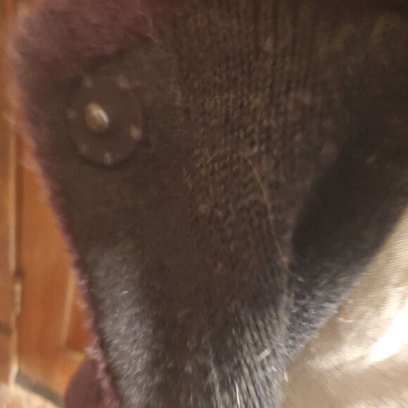 Eileen Fisher purple snap up wool sweater - Picture 4 of 5